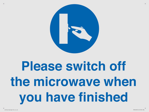 Please switch off the microwave when you have finished